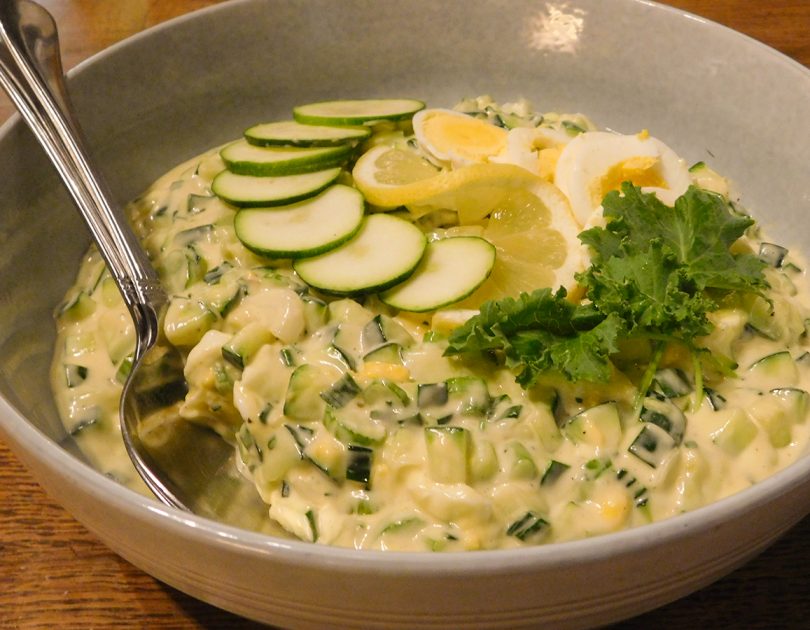 Aardappelsalade zonder aardappel - Courgettesalade Ketodieet Recept - Keto voor Beginners Gezond Afvallen